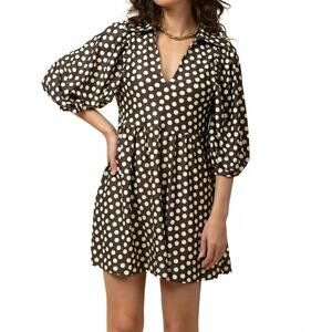 NEW SMITH & QUINN the charlotte dress in chocolate dot